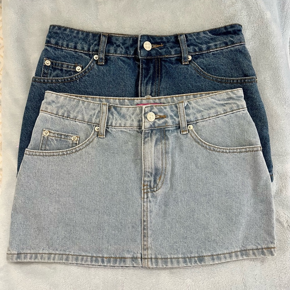 Edikted Mini Jean Skirt Bundle Size XS